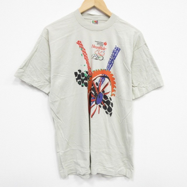 フルーツオブザルーム 90s 半袖Tシャツ タイヤ企業広告 ベージュ L | 古着