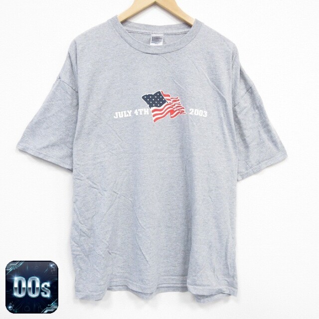 00s 半袖Tシャツ 星条旗 グレー XL | 古着