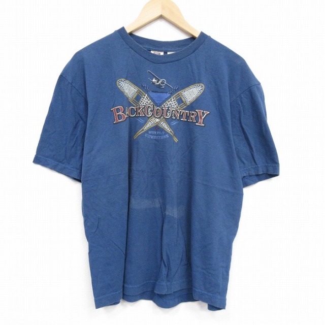 FADED GLORY 00s 半袖Tシャツ バックカントリー ネイビー XL | 古着