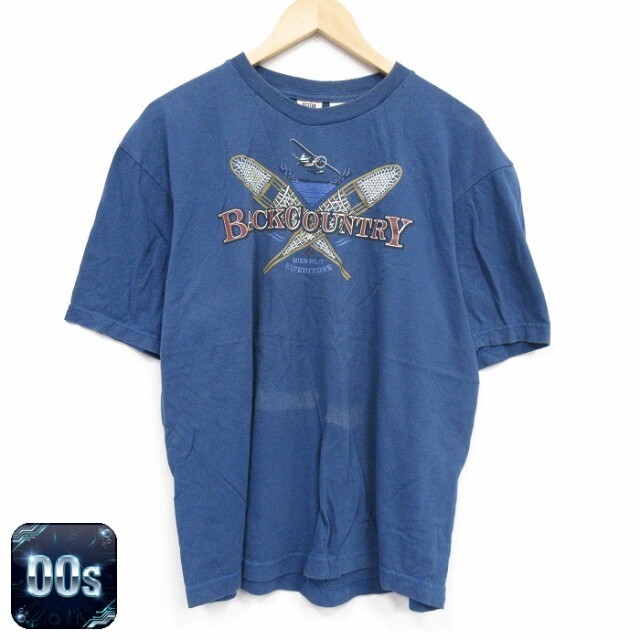 FADED GLORY 00s 半袖Tシャツ バックカントリー ネイビー XL | 古着