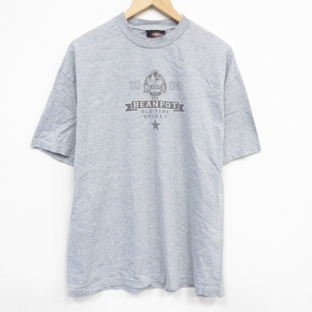 00s 半袖Tシャツ ホッケー グレー XL | 古着