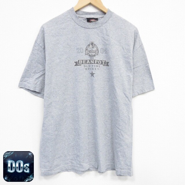 00s 半袖Tシャツ ホッケー グレー XL | 古着