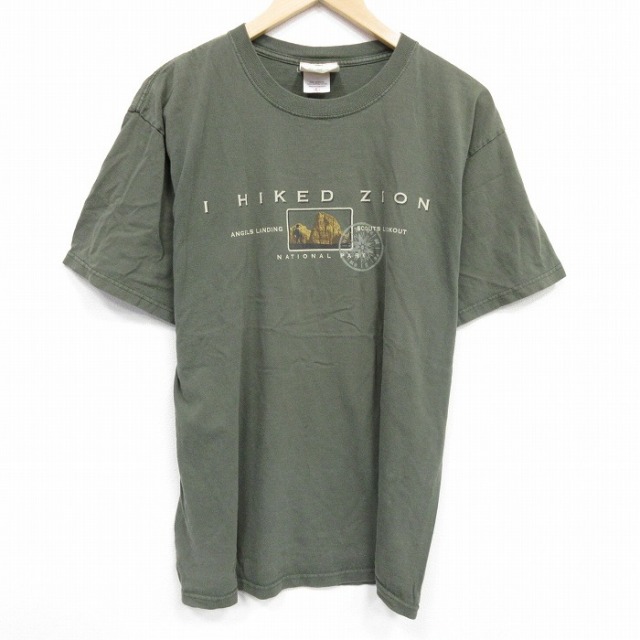 00s 半袖Tシャツ HIKED グリーン L | 古着