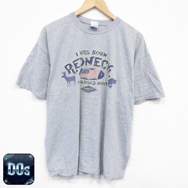 00s 半袖Tシャツ 星条旗 グレー XL | 古着