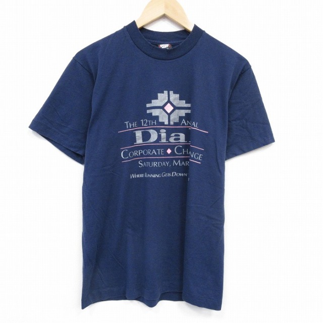 スクリーンスターズ 80s 半袖Tシャツ Dial ネイビー M | 古着
