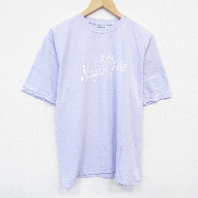 90s 半袖Tシャツ ナイアガラの滝 パープル XL | 古着