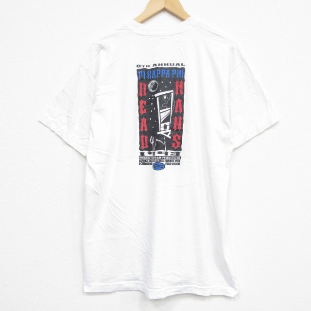【50%OFF】XL★古着 フルーツオブザルーム 半袖 ビンテージ Tシャツ メンズ 90年代 90s DEAD コットン クルーネック USA製 白 ホワイト 25aug12 中古