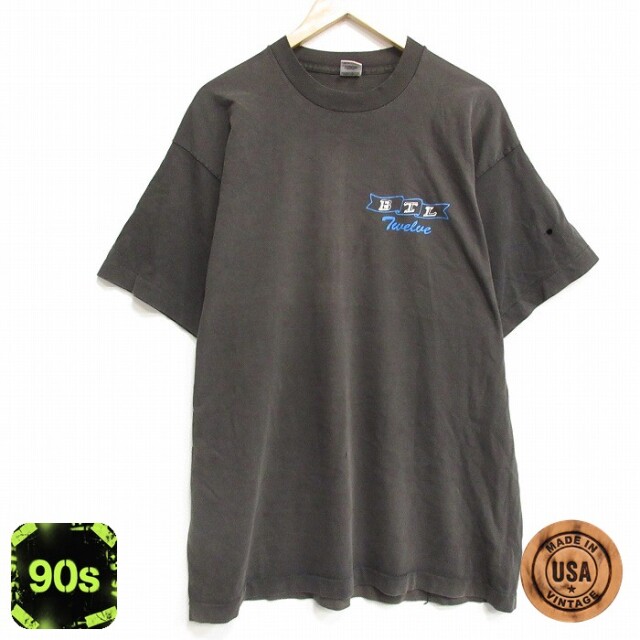90s 半袖Tシャツ BTL ブラック XL | 古着