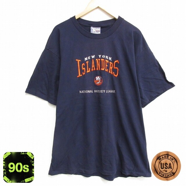 【50%OFF】リー 90s 半袖Tシャツ NHL ネイビー XL | 古着
