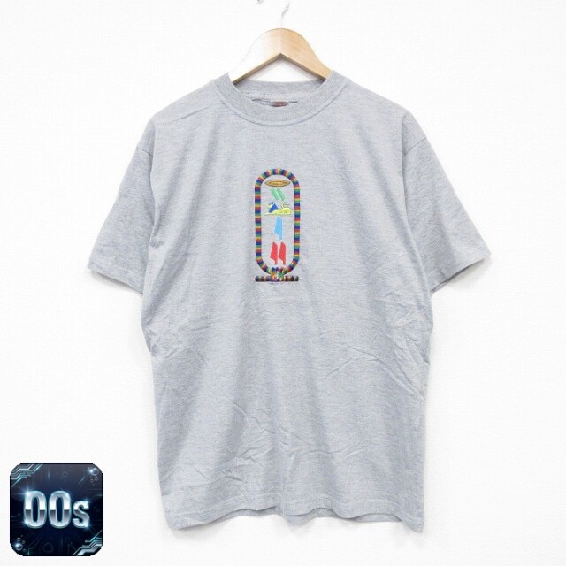 00s 半袖Tシャツ ライオン刺繍 グレー L | 古着
