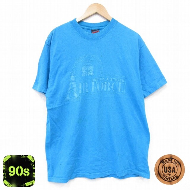 90s 半袖Tシャツ USエアフォース ライトブルー L | 古着