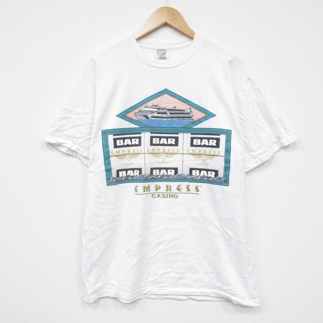 ジャージーズ 90s 半袖Tシャツ カジノ ホワイト L | 古着