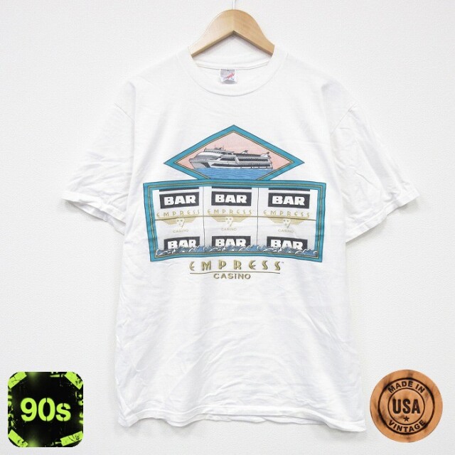 ジャージーズ 90s 半袖Tシャツ カジノ ホワイト L | 古着