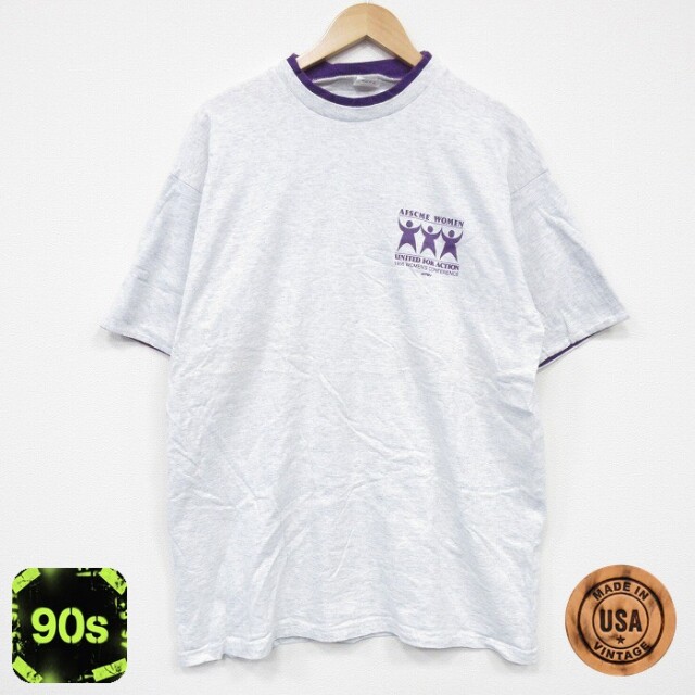 90s 半袖Tシャツ AFSCME 霜降り グレー XL | 古着