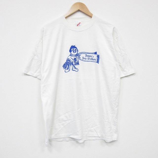 【50%OFF】XL★古着 ジャージーズ 半袖 ビンテージ Tシャツ メンズ 80年代 80s 鳥 クルーネック USA製 白 ホワイト 25aug13 中古