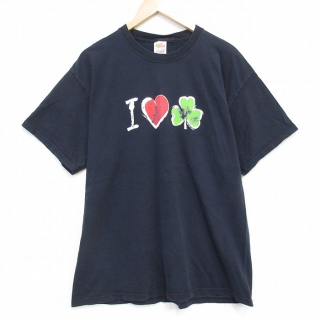 フルーツオブザルーム 00s 半袖Tシャツ ハート ブラック XL | 古着