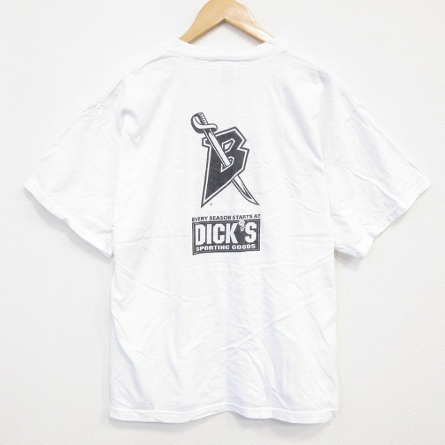 【50%OFF】XL★古着 半袖 ビンテージ Tシャツ メンズ 00年代 00s DICKS コットン クルーネック 白 ホワイト 25aug18 中古