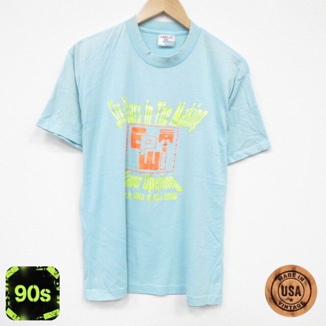 【50%OFF】90s 半袖Tシャツ six企業広告 グリーン L | 古着