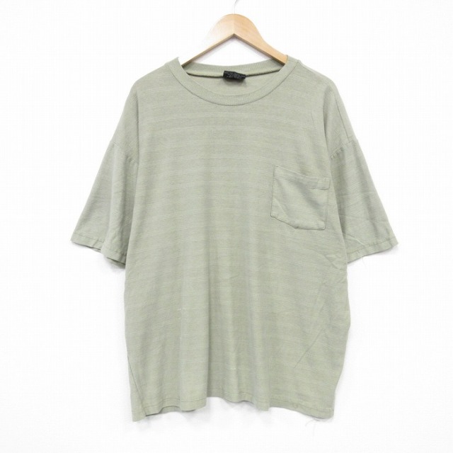 00s 半袖Tシャツ 胸ポケット付き ベージュ XL | 古着