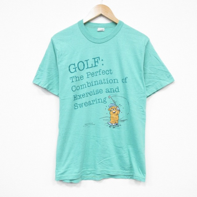 80s 半袖Tシャツ ゴルフ グリーン M | 古着