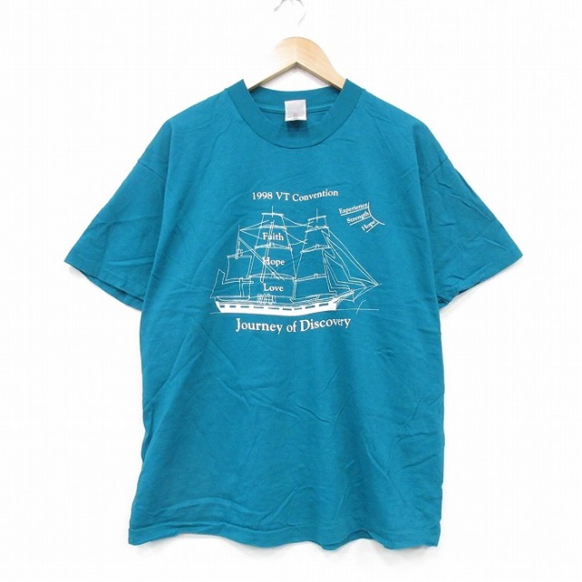 フルーツオブザルーム 00s 半袖Tシャツ 船 ティール XL | 古着