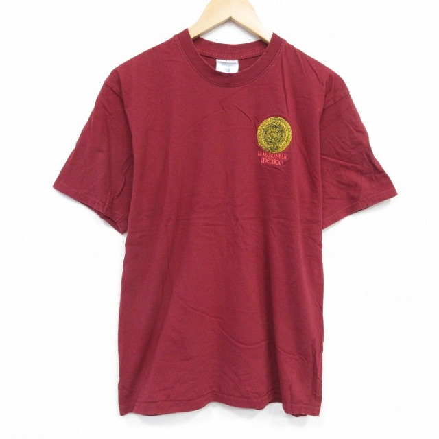 00s 半袖Tシャツ メキシコ バーガンディ L | 古着