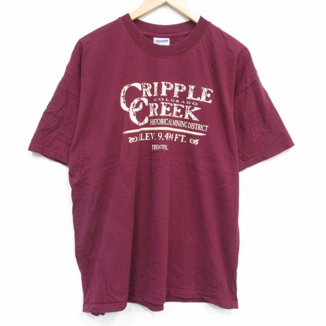 00s 半袖Tシャツ クリプルクリーク バーガンディ XL | 古着