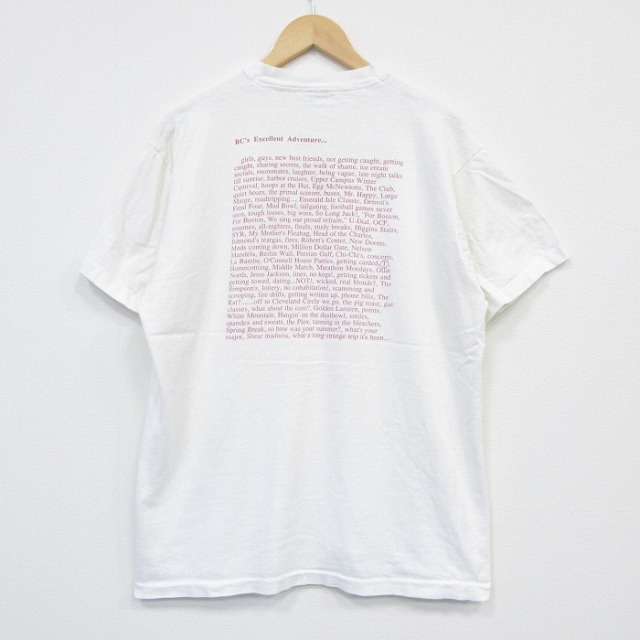 【20%OFF】XL★古着 半袖 ビンテージ Tシャツ メンズ 90年代 90s メッセージ コットン クルーネック USA製 白 ホワイト 【spe】 25sep01 中古
