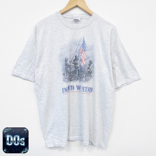 ヘインズ 00s 半袖Tシャツ 星条旗 グレー XL | 古着