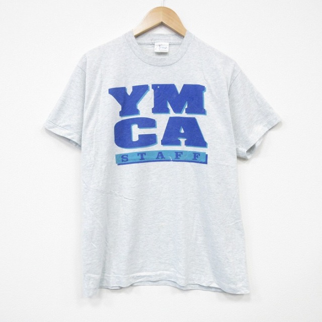 90s 半袖Tシャツ YMCA 薄グレー L | 古着