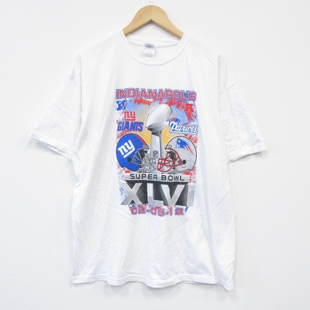 NFL ニューヨークジャイアンツ 半袖Tシャツ アメフト ホワイト XL | 古着