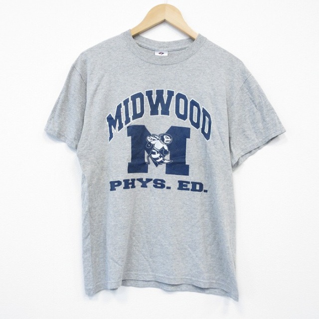 L★古着 ジャージーズ 半袖 ビンテージ Tシャツ メンズ 00年代 00s M クルーネック グレー 霜降り 25sep02 中古