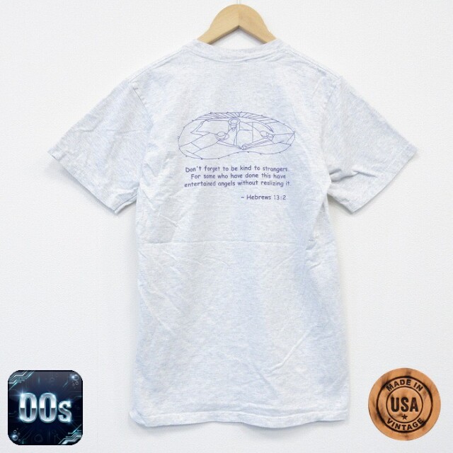 00s 半袖Tシャツ メッセージ グレー M | 古着