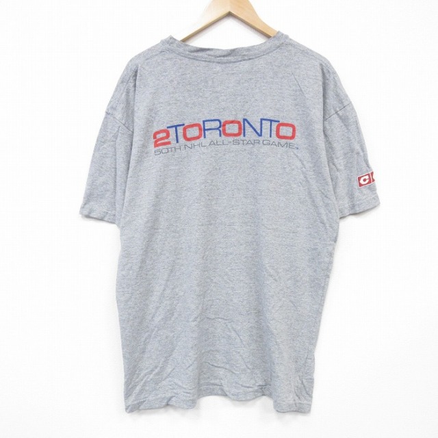 【50%OFF】00s 半袖Tシャツ NHLトロント グレー XL | 古着