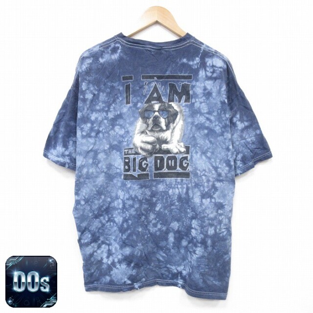 ビッグドッグス 00s 半袖Tシャツ ビッグロゴ ネイビータイダイ XL | 古着