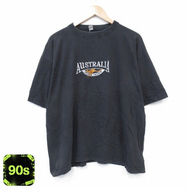 90s 半袖Tシャツ オーストラリア刺繍 ブラック XL | 古着