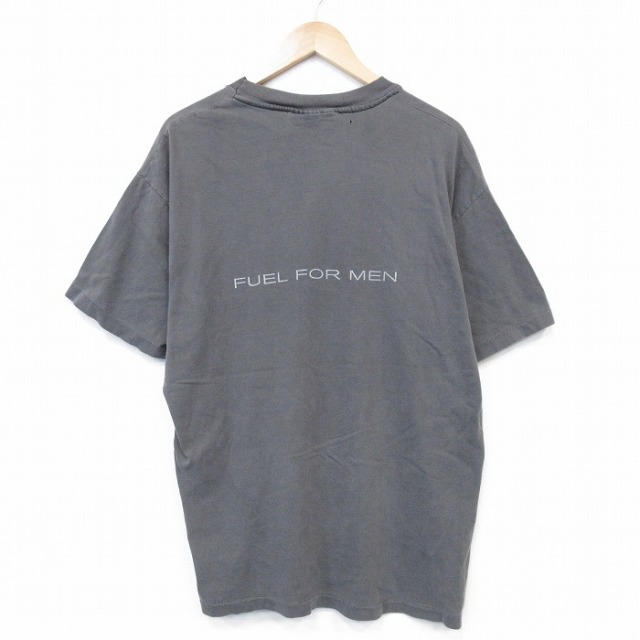 XL★古着 ダナキャラン DKNY 半袖 ビンテージ Tシャツ メンズ 90年代 90s コットン クルーネック USA製 グレー 25sep05 中古