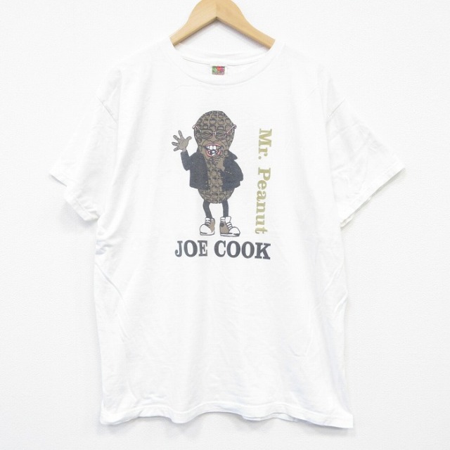 【20%OFF】XL★古着 フルーツオブザルーム 半袖 ビンテージ Tシャツ メンズ 00年代 00s ピーナッツ 大きいサイズ コットン クルーネック 白 ホワイト 【spe】 25sep02 中古