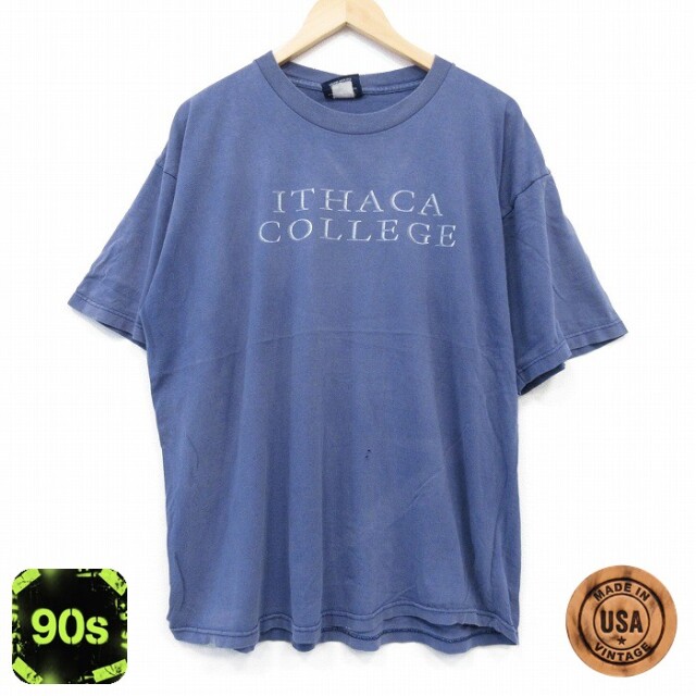 ジャンスポーツ 90s 半袖Tシャツ カレッジ ネイビー XL | 古着