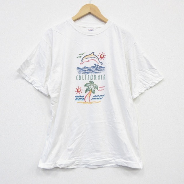 90s 半袖Tシャツ イルカ ホワイト L | 古着