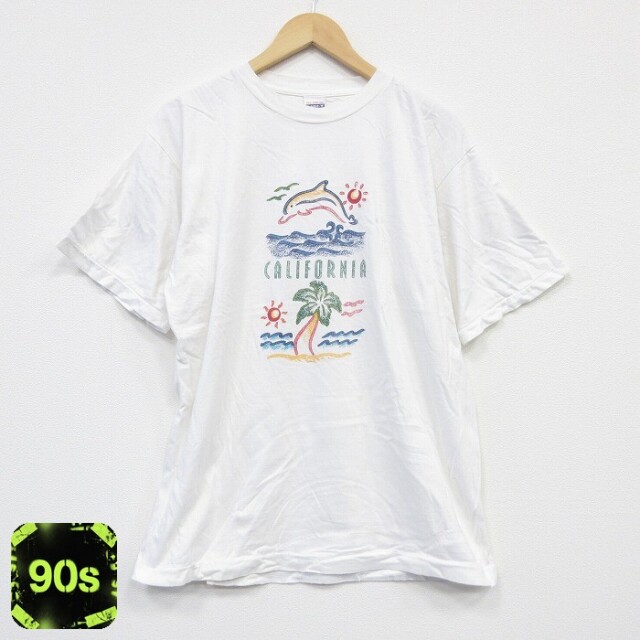 90s 半袖Tシャツ イルカ ホワイト L | 古着