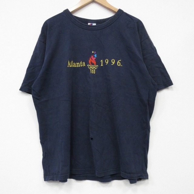 チャンピオン 90s 半袖Tシャツ アトランタオリンピック刺繍 ネイビー XL | 古着