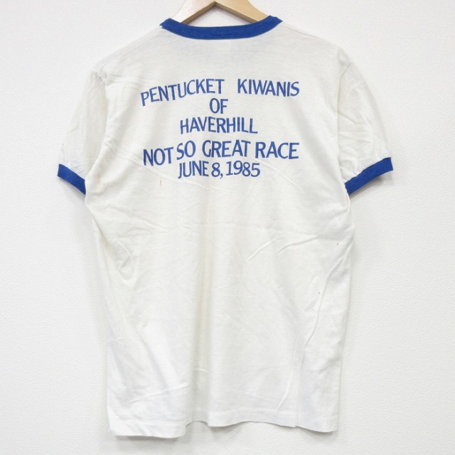 80s 半袖Tシャツ PENTUCKETリンガー ホワイト M | 古着