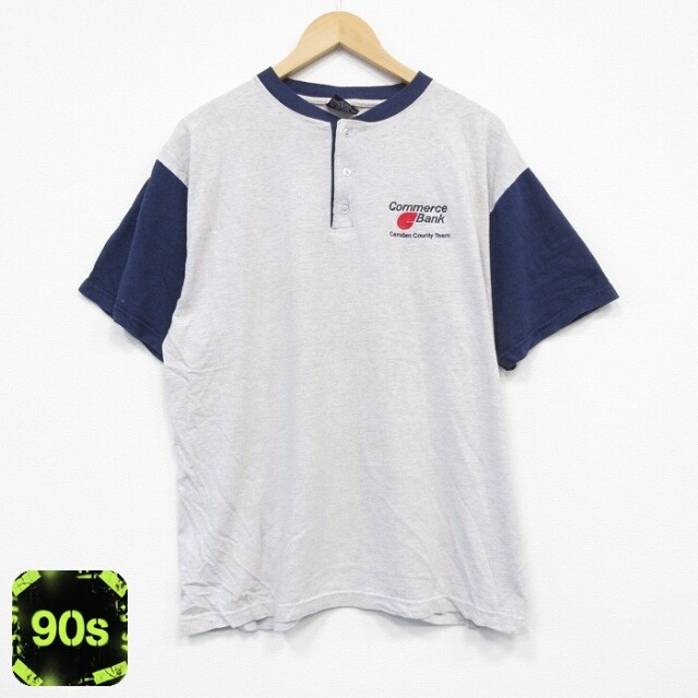 90s 半袖Tシャツ コマース銀行 グレー XL | 古着
