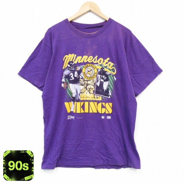 【50%OFF】NFL ミネソタバイキング 90s 半袖Tシャツ パープル XL | 古着
