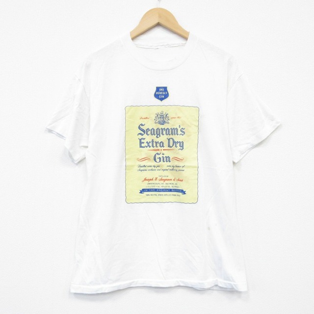 L★古着 半袖 ビンテージ Tシャツ メンズ 90年代 90s ジン クルーネック 白 ホワイト 25sep06 中古