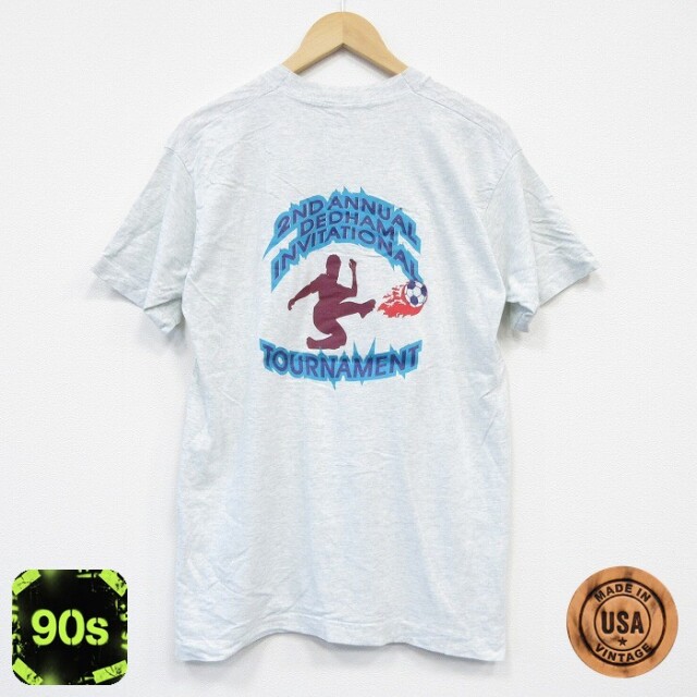 フルーツオブザルーム 90s 半袖Tシャツ サッカー グレー L | 古着