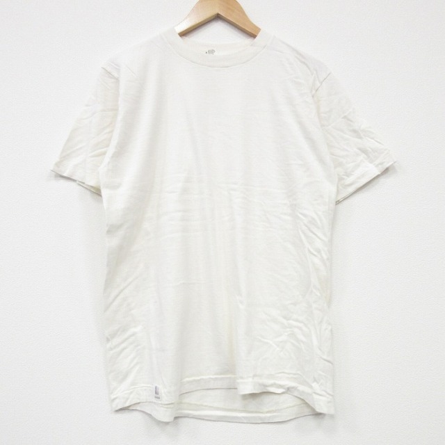 M★古着 ジョッキー 半袖 ビンテージ Tシャツ メンズ 90年代 90s 無地 コットン クルーネック USA製 生成り 【spe】 25sep08 中古