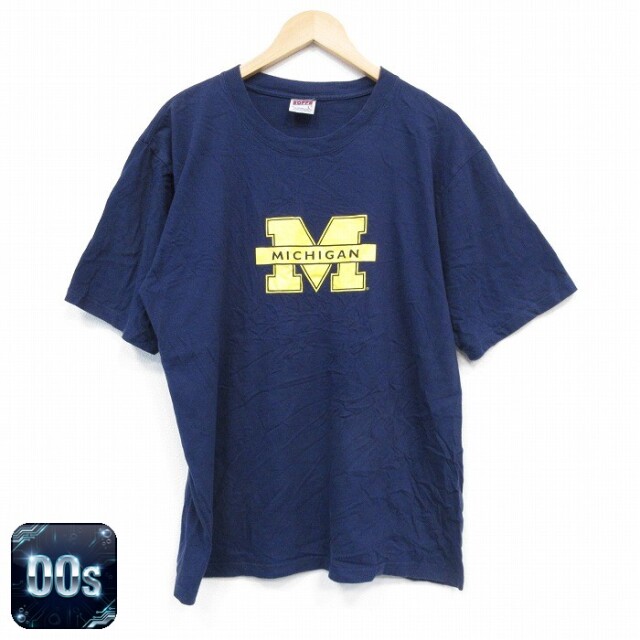 00s 半袖Tシャツ ミシガン ネイビー XL | 古着