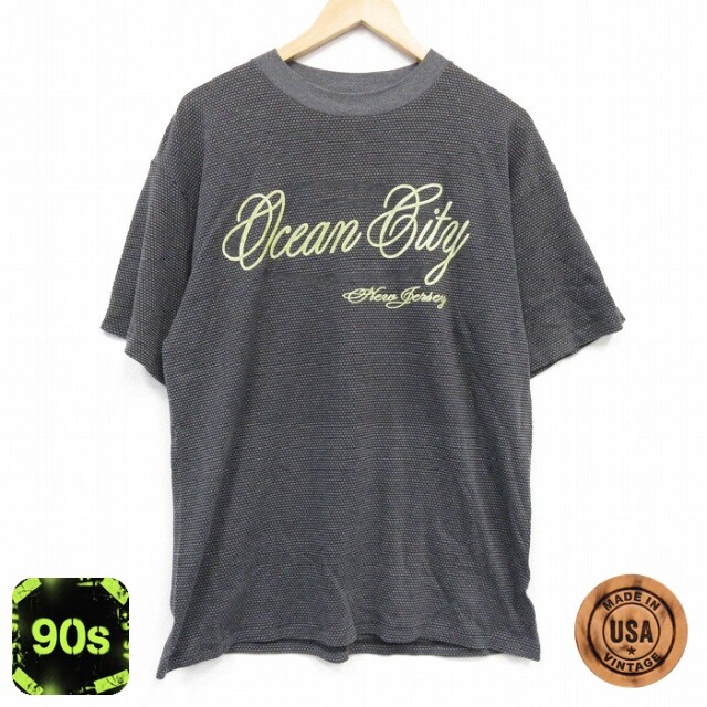 90s 半袖Tシャツ オーシャンシティ ブラック L | 古着